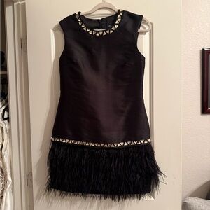 Shoshanna Midnight Dress with Studded Accents